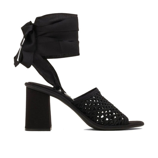 Miu Miu Black Fabric Strap-On Sandals Curated Luxury Accessories by Orvyn