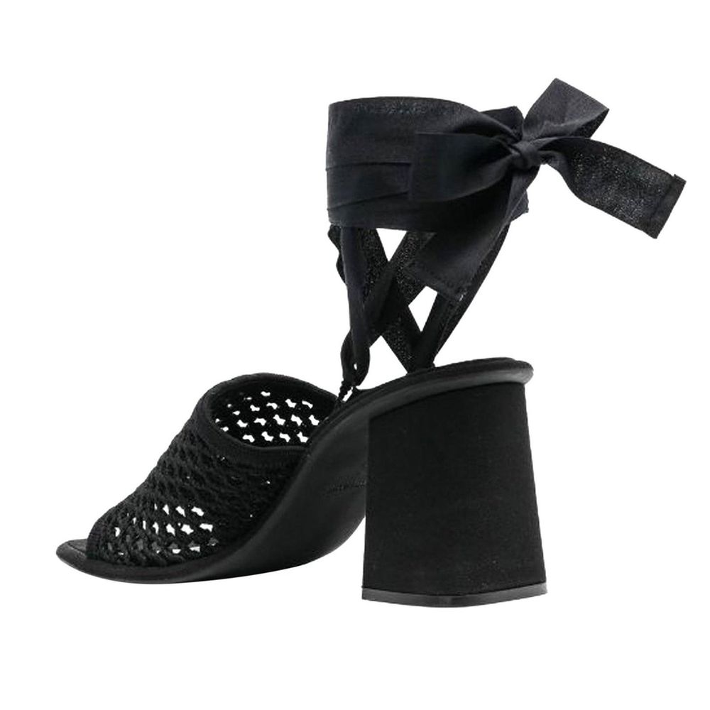 Miu Miu Black Fabric Strap-On Sandals Curated Luxury Accessories by Orvyn