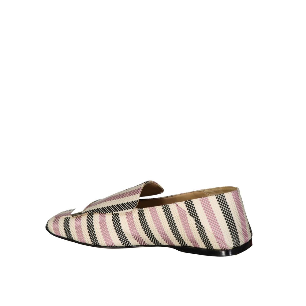 Sergio Rossi White Fabric Slip-On Loafers Curated Luxury Accessories by Orvyn