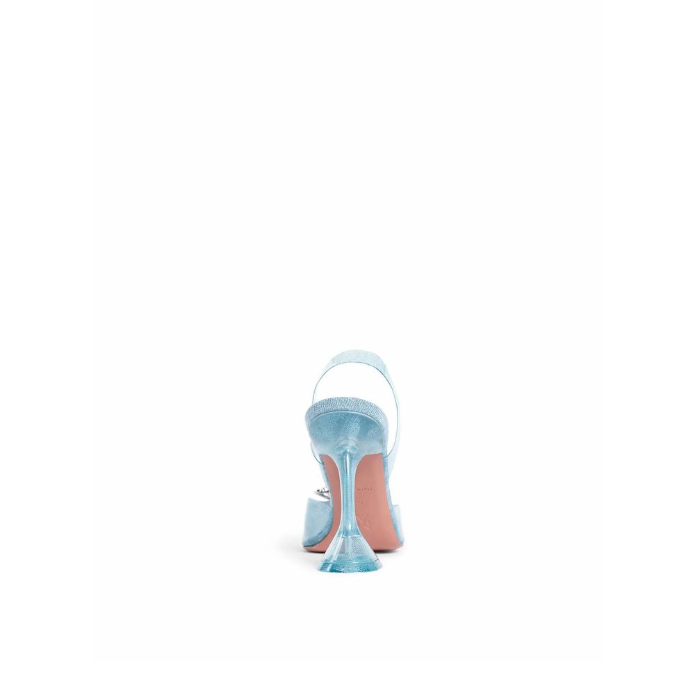 Amina Muaddi Blue Plexiglass Pumps Curated Luxury Accessories by Orvyn