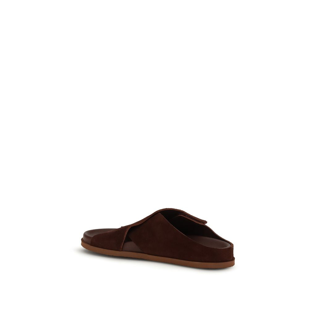 Pedro García Brown Velvet Sandals Curated Luxury Accessories by Orvyn