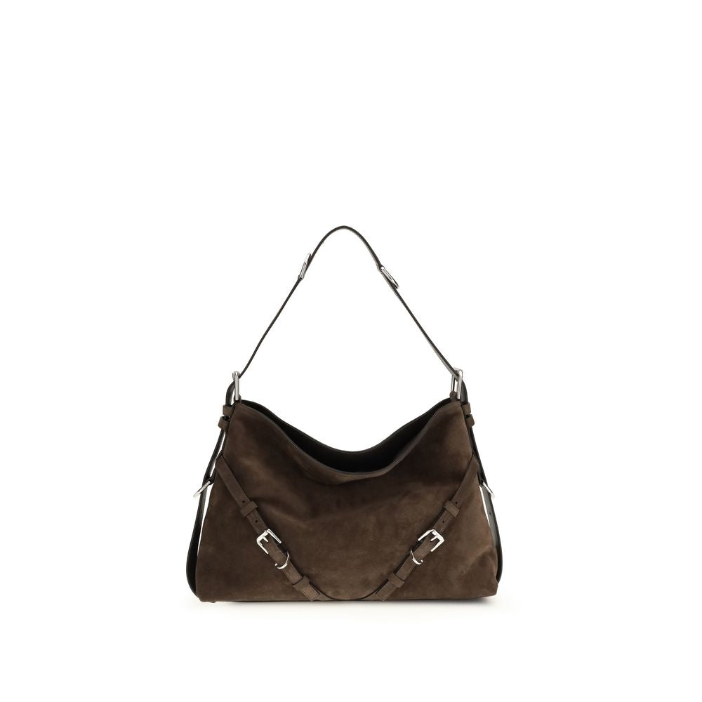 Givenchy Black Medium Voyou Bag In Glossy Leather Shoulder Bags schwarz