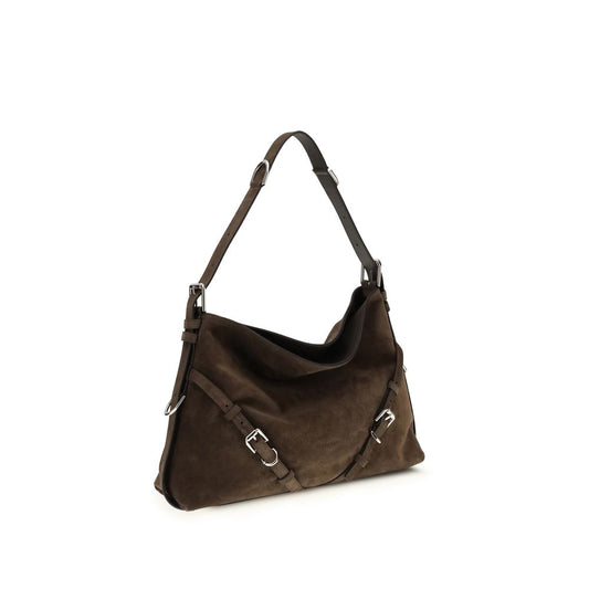 Givenchy Black Medium Voyou Bag In Glossy Leather Shoulder Bags schwarz