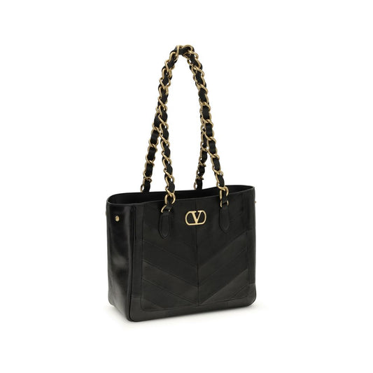 Valentino Garavani Black Napa Leather / Calf Bos Taurus Shoulder Bag