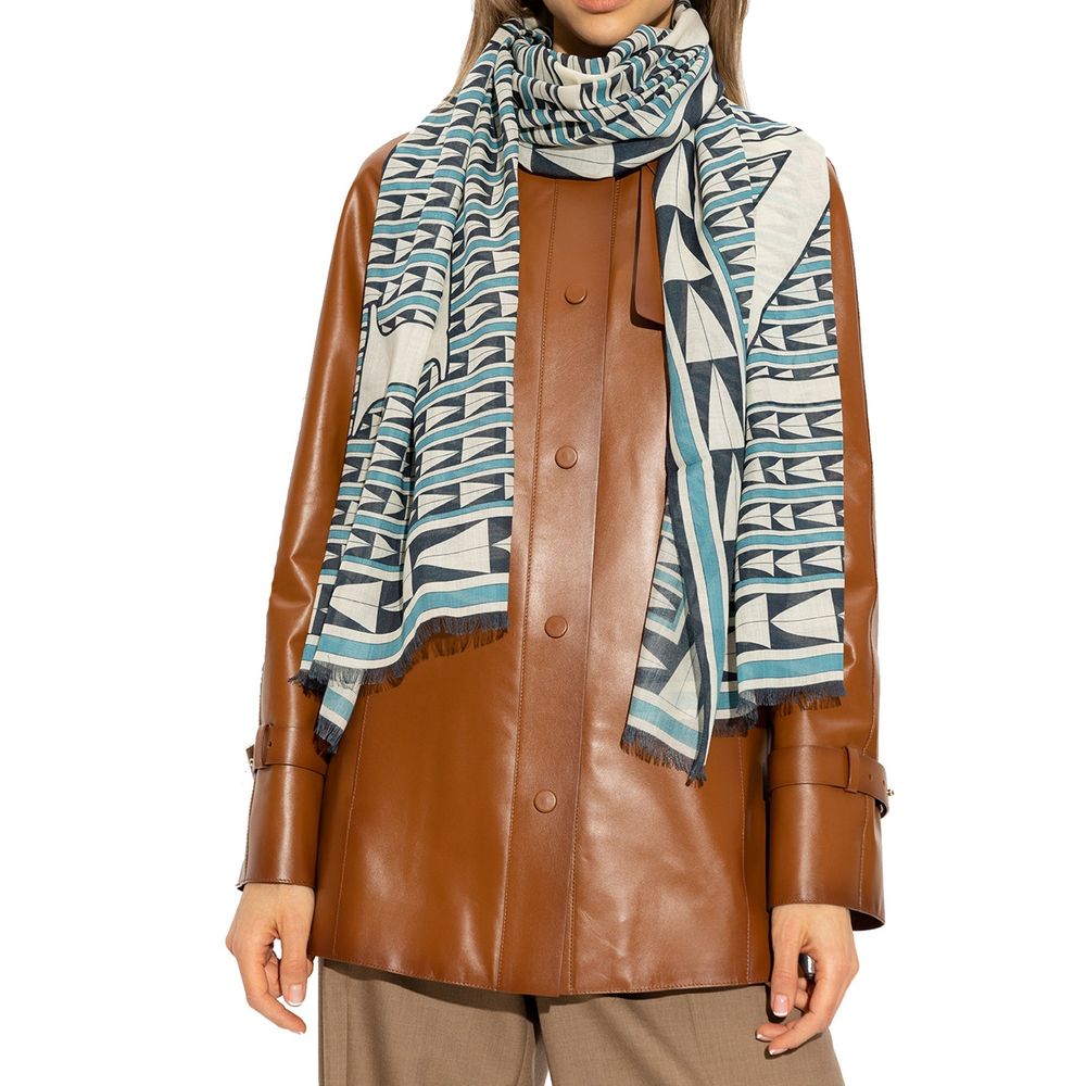 Lanvin Blue Wool Scarf Curated Luxury Accessories by Orvyn