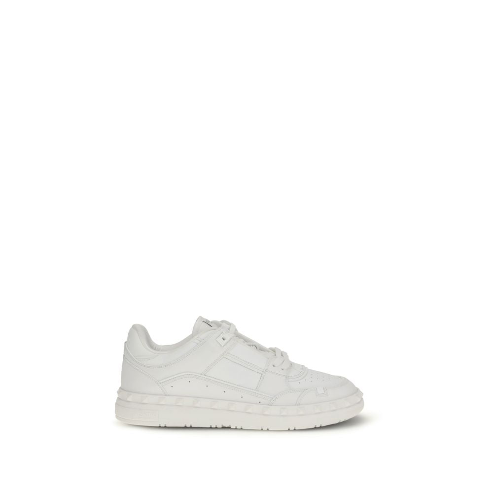 Valentino Garavani White Calf Leather Bos Taurus Low Top Sneakers Curated Luxury Accessories by Orvyn