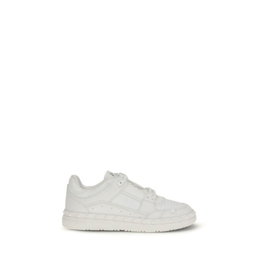 Valentino Garavani White Calf Leather Bos Taurus Low Top Sneakers Curated Luxury Accessories by Orvyn