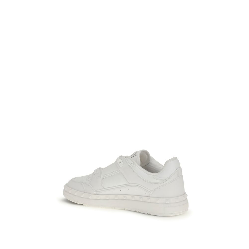 Valentino Garavani White Calf Leather Bos Taurus Low Top Sneakers Curated Luxury Accessories by Orvyn