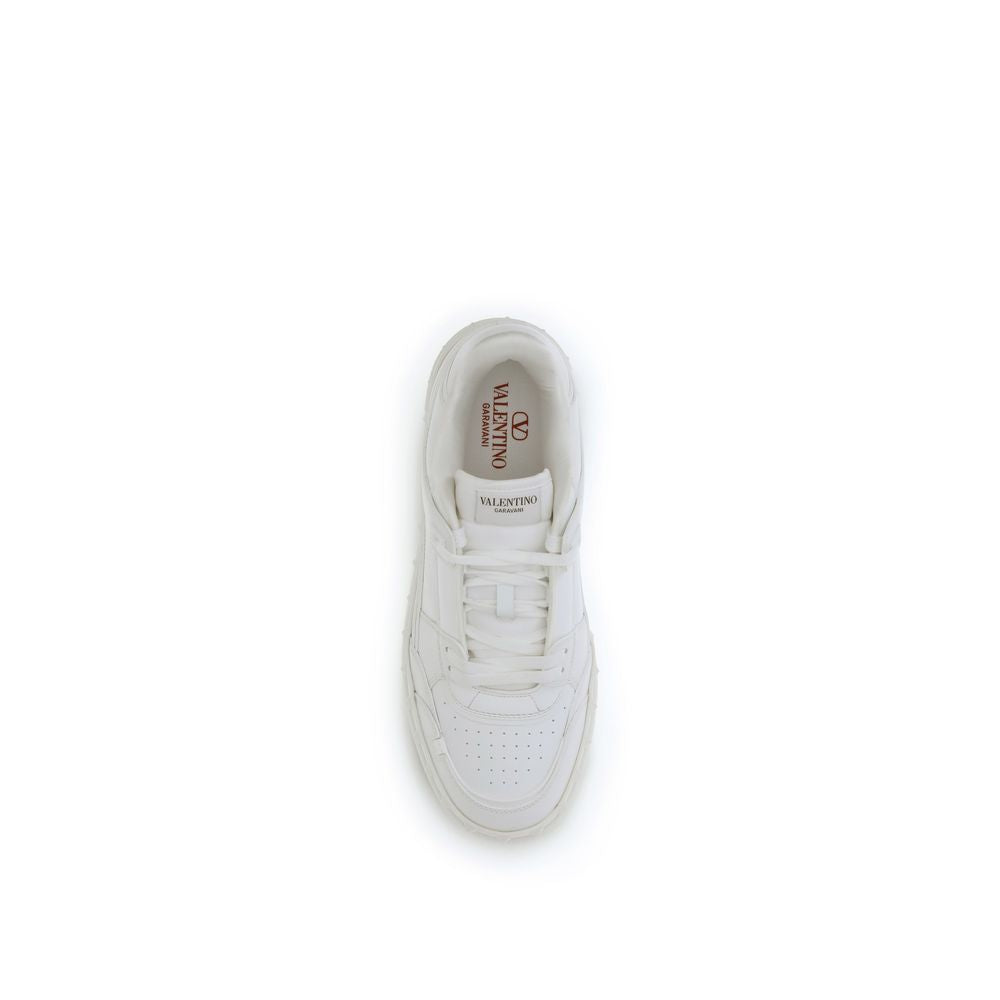 Valentino Garavani White Calf Leather Bos Taurus Low Top Sneakers Curated Luxury Accessories by Orvyn