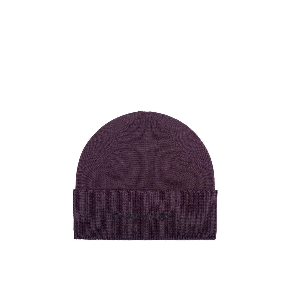 Givenchy Purple Wool Beanie Curated Luxury Accessories by Orvyn
