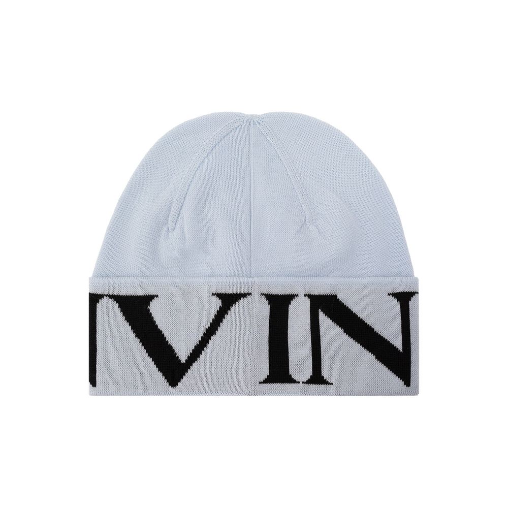 Lanvin Blue Virgin Wool Beanie Curated Luxury Accessories by Orvyn