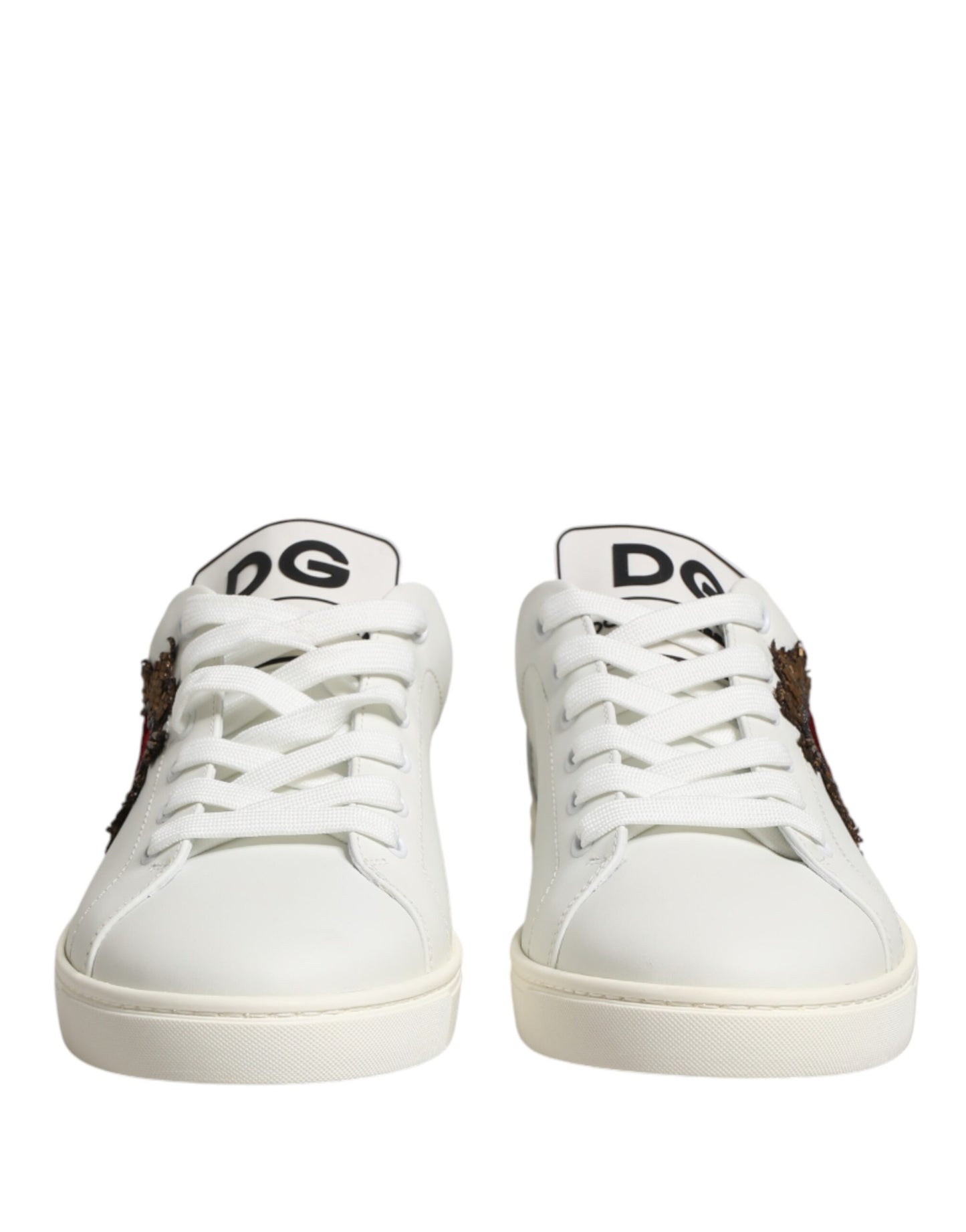 Dolce & Gabbana White 'Lace Up' 'Low Top' Sneakers Curated Luxury Accessories by Orvyn
