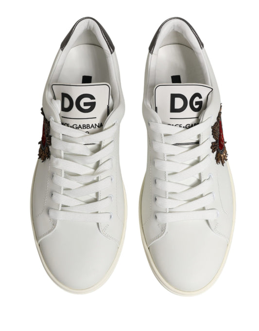 Dolce & Gabbana White 'Lace Up' 'Low Top' Sneakers Curated Luxury Accessories by Orvyn