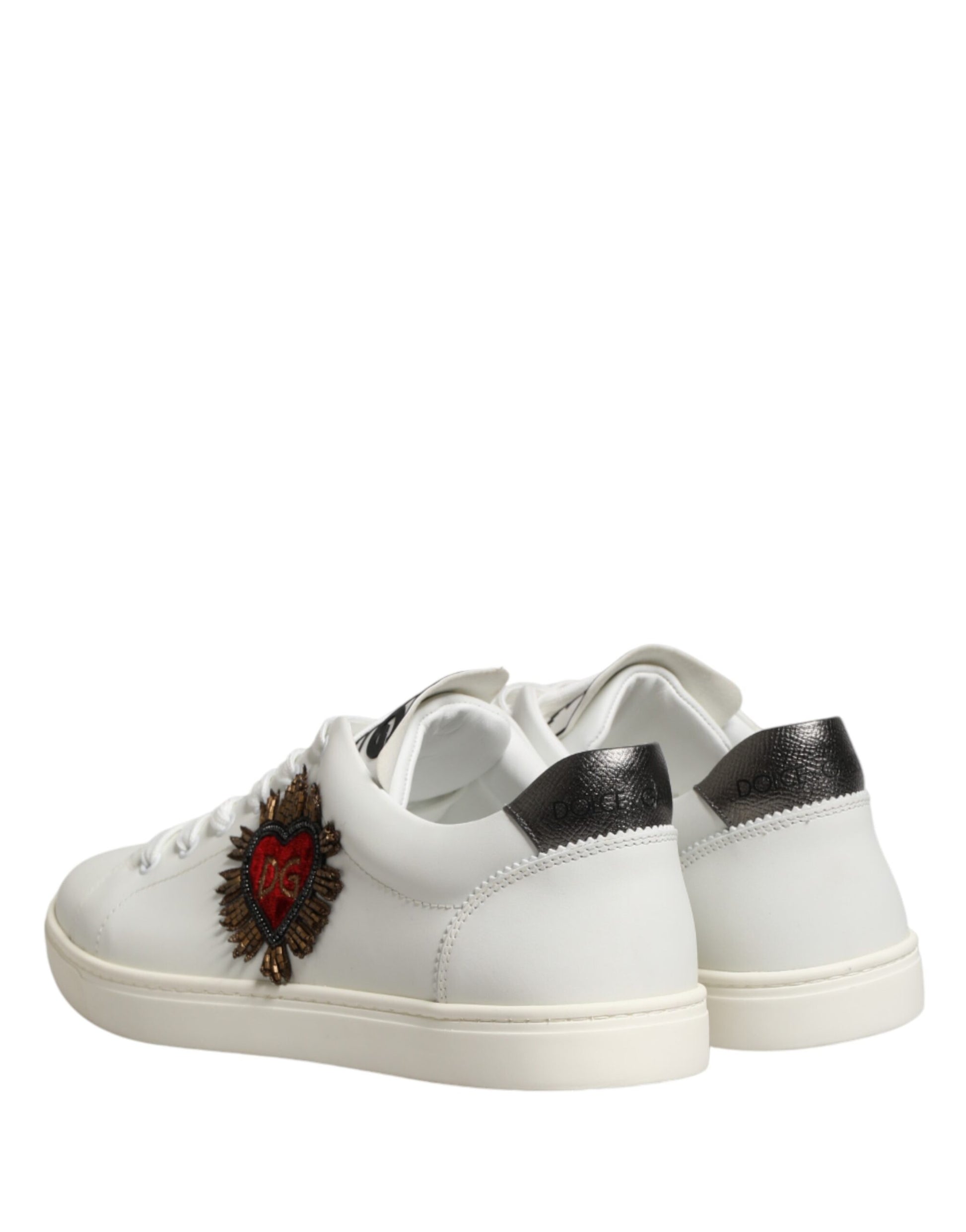 Dolce & Gabbana White 'Lace Up' 'Low Top' Sneakers Curated Luxury Accessories by Orvyn