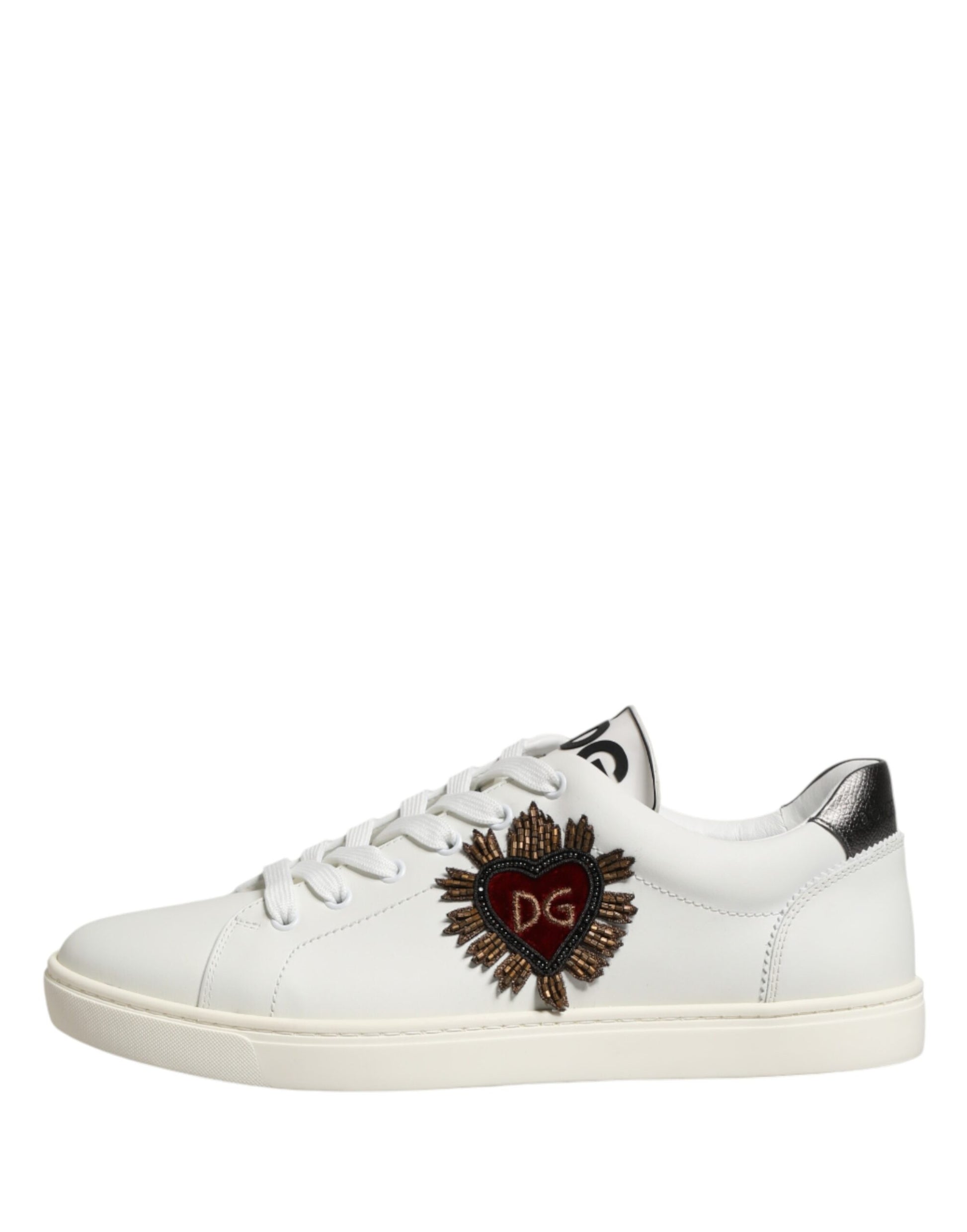 Dolce & Gabbana White 'Lace Up' 'Low Top' Sneakers Curated Luxury Accessories by Orvyn