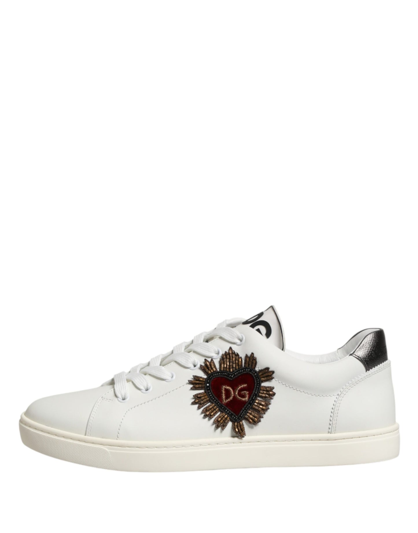 Dolce & Gabbana White 'Lace Up' 'Low Top' Sneakers Curated Luxury Accessories by Orvyn
