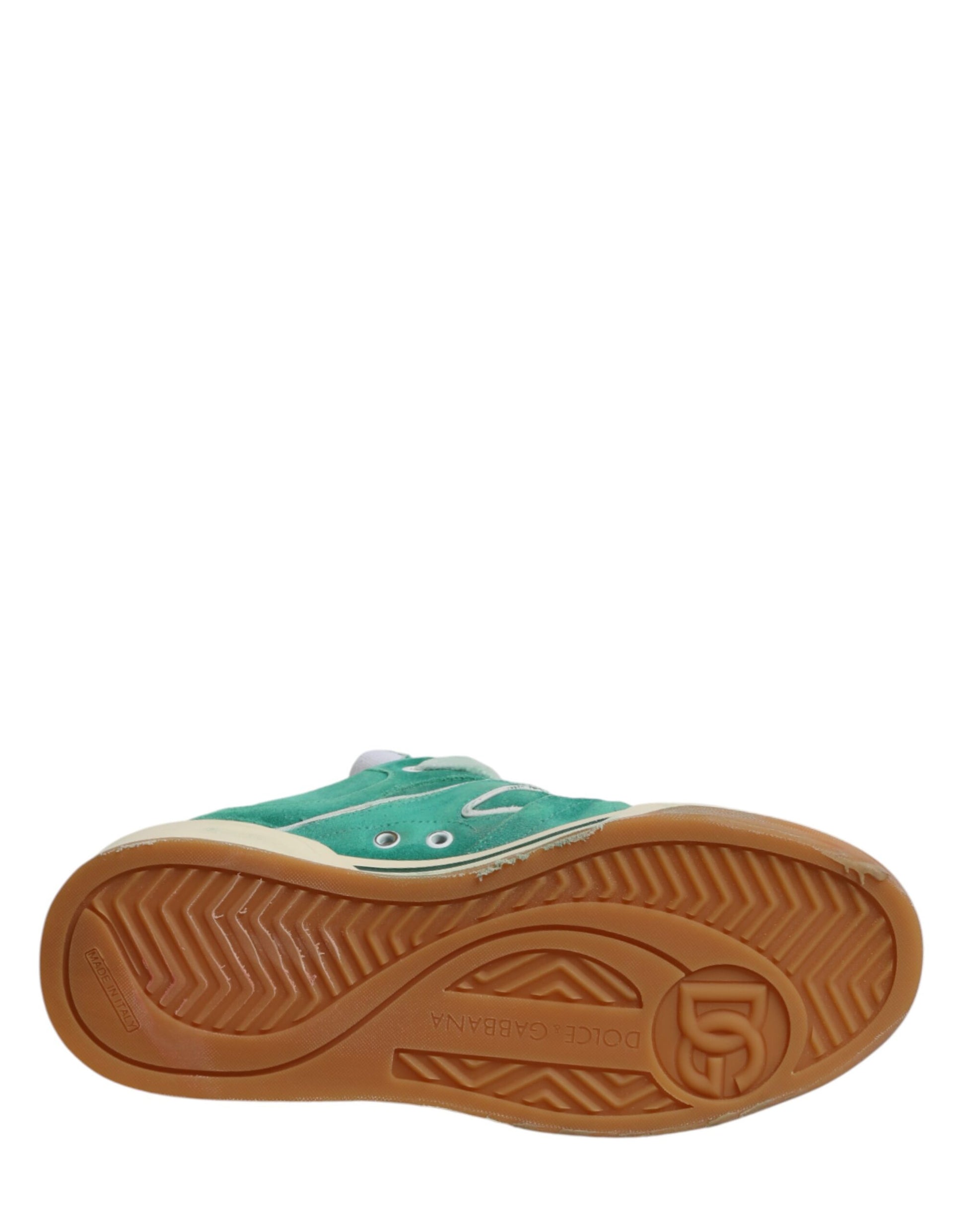 Dolce & Gabbana Green Suede New Roma Low Top Sneakers Shoes Curated Luxury Accessories by Orvyn