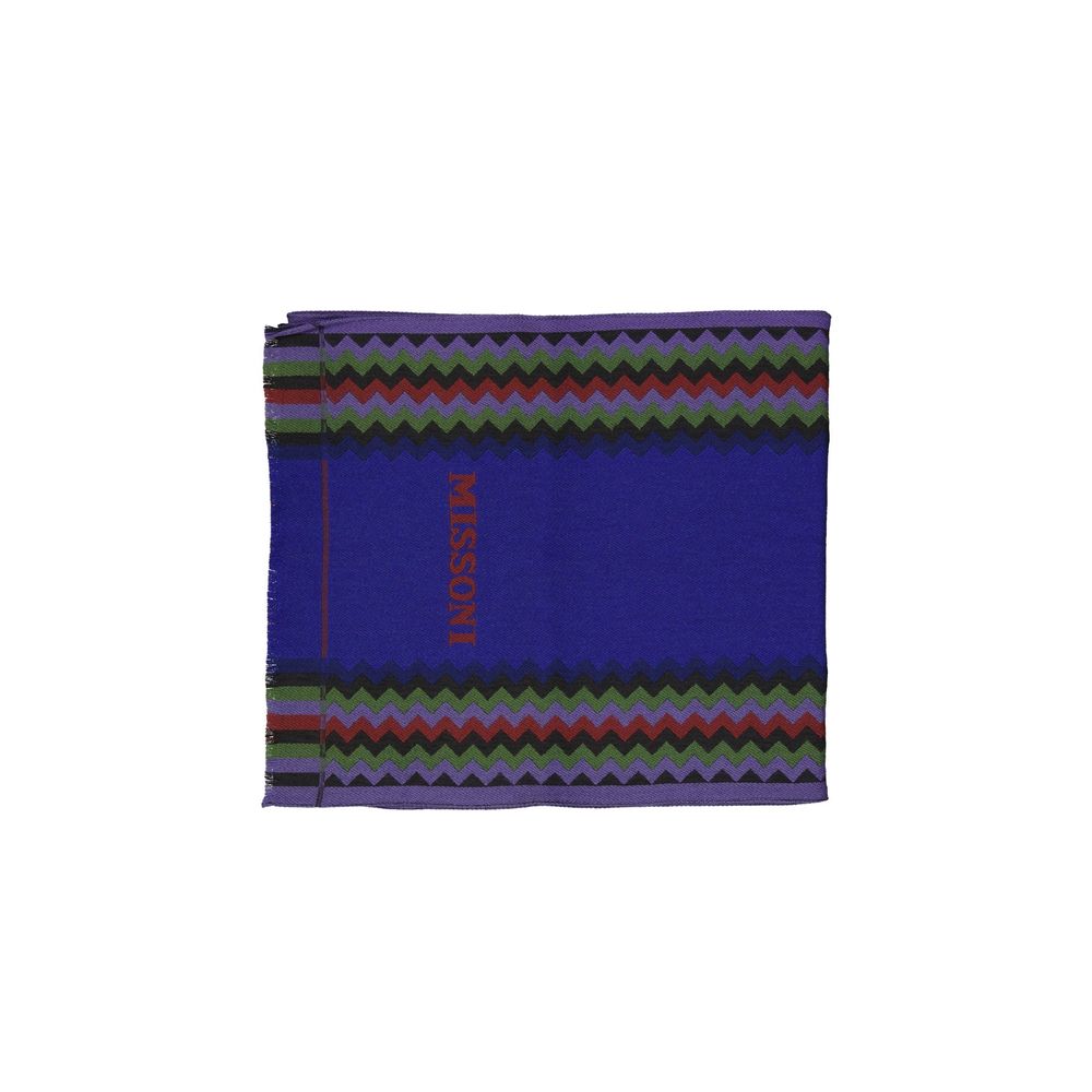 Missoni Blue Wool Scarf Curated Luxury Accessories by Orvyn