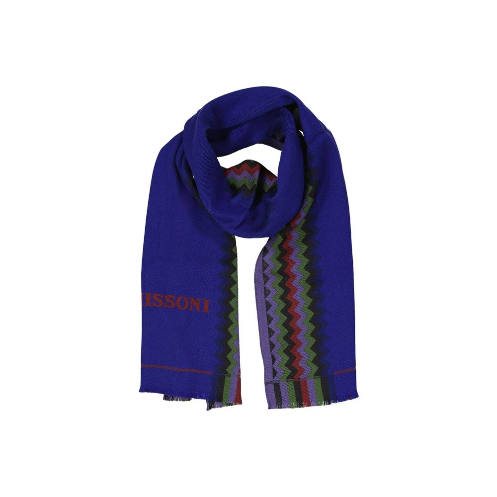 Missoni Blue Wool Scarf Curated Luxury Accessories by Orvyn