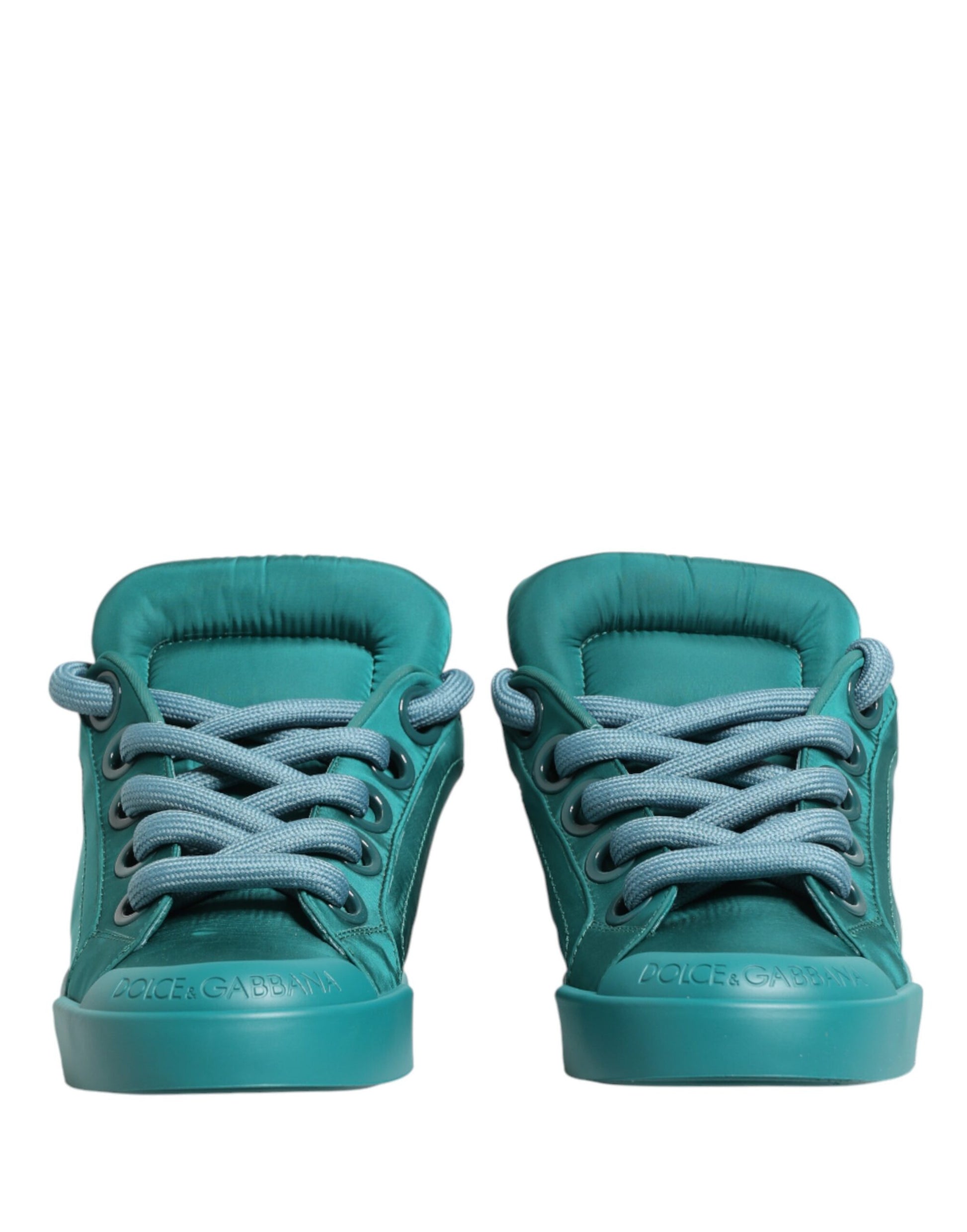 Dolce & Gabbana Teal Portofino Men Low Top Sneakers Shoes Curated Luxury Accessories by Orvyn