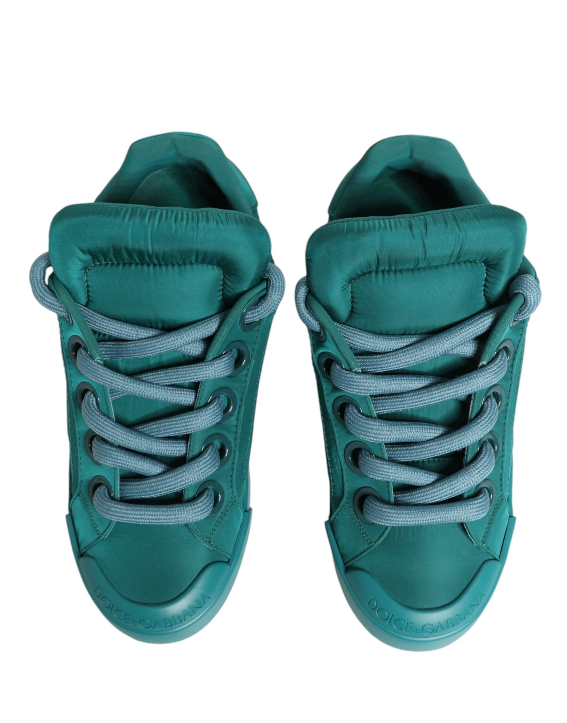 Dolce & Gabbana Teal Portofino Men Low Top Sneakers Shoes Curated Luxury Accessories by Orvyn