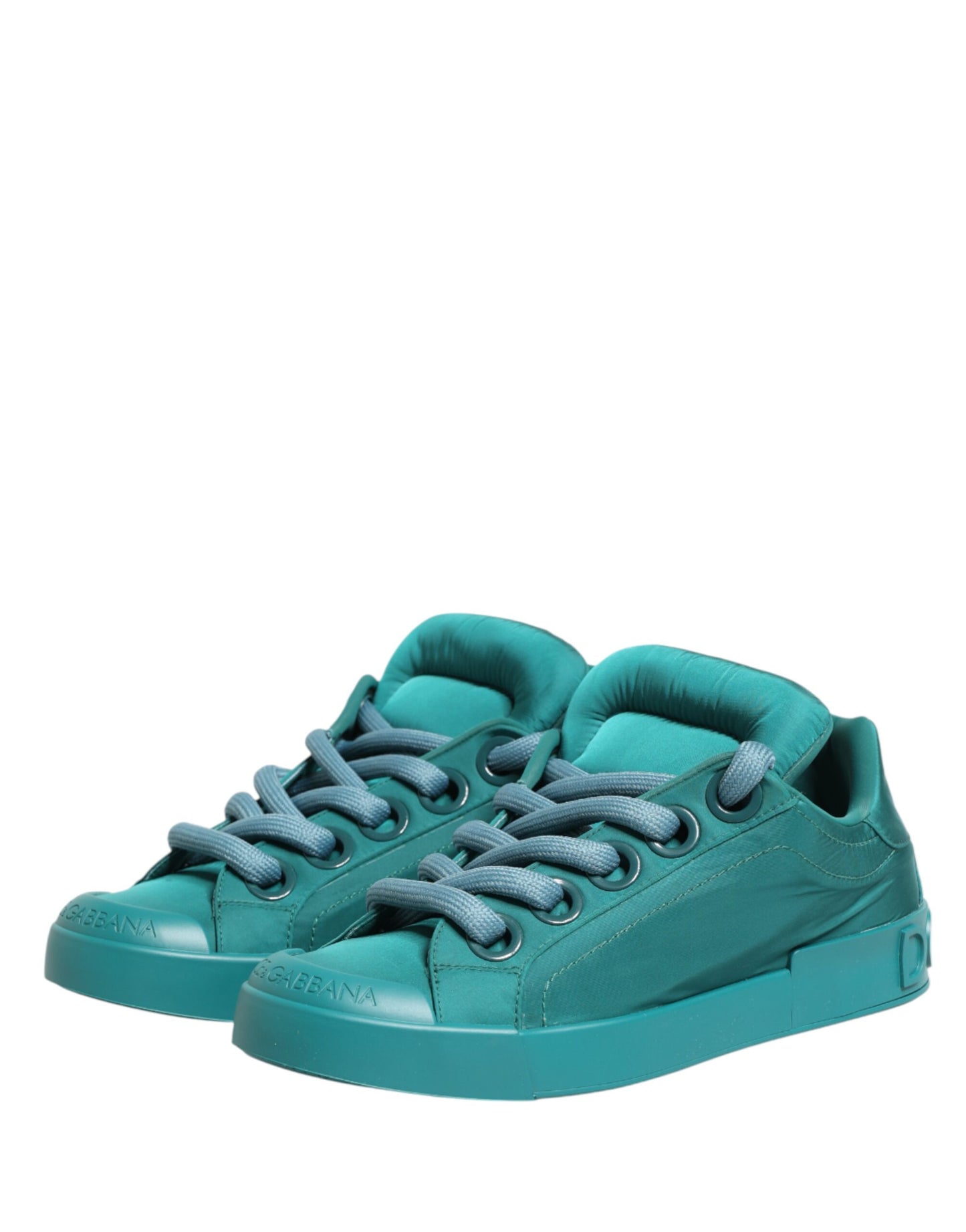 Dolce & Gabbana Teal Portofino Men Low Top Sneakers Shoes Curated Luxury Accessories by Orvyn