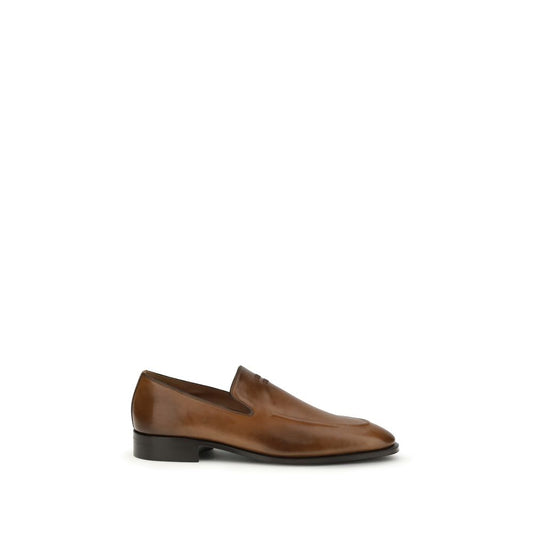 Miu Miu Brown Calf Leather Bos Taurus Slip-On Loafers Curated Luxury Accessories by Orvyn