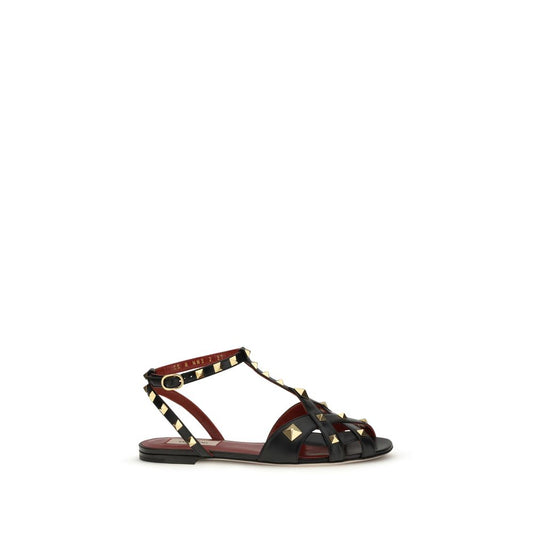 Valentino Garavani Black Goatskin Sandals Curated Luxury Accessories by Orvyn