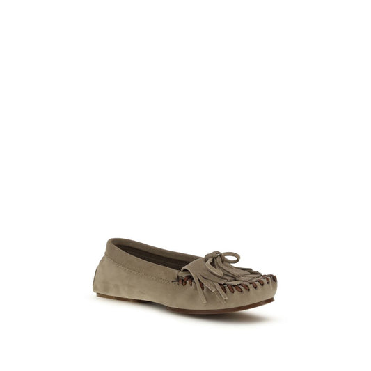 Paris Texas Gray Calf Leather Bos Taurus Moccassin Curated Luxury Accessories by Orvyn