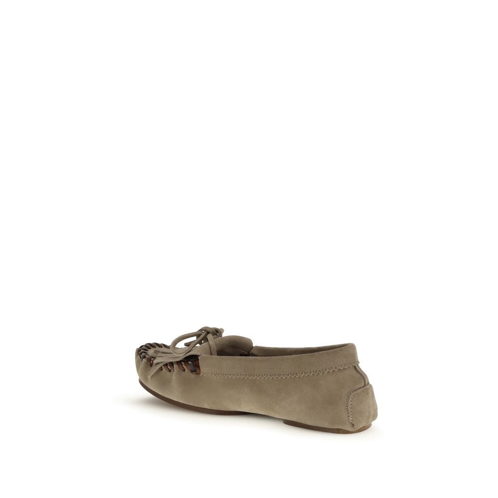 Paris Texas Gray Calf Leather Bos Taurus Moccassin Curated Luxury Accessories by Orvyn