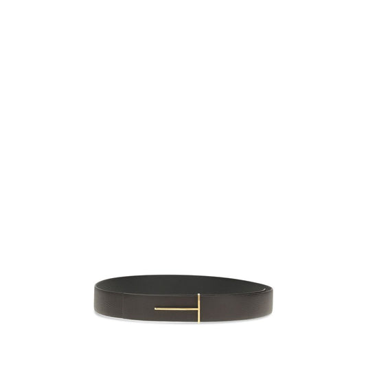 Tom Ford Brown Calf Leather Bos Taurus Regular Belt Curated Luxury Accessories by Orvyn