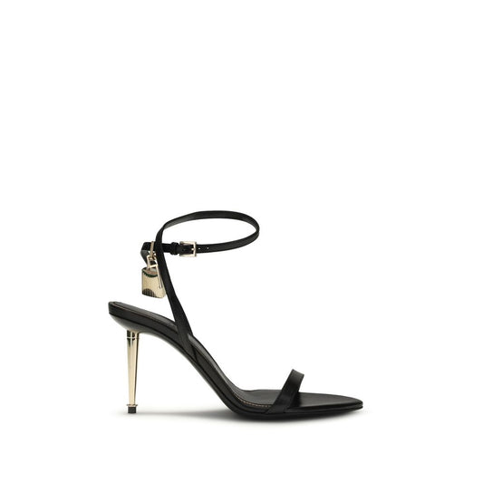 Tom Ford Black Goatskin Stiletto Heel Sandals Curated Luxury Accessories by Orvyn