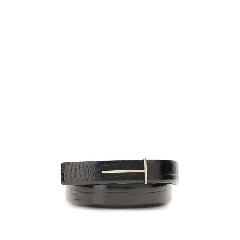 Tom Ford Black Goatskin Regular Belt Curated Luxury Accessories by Orvyn