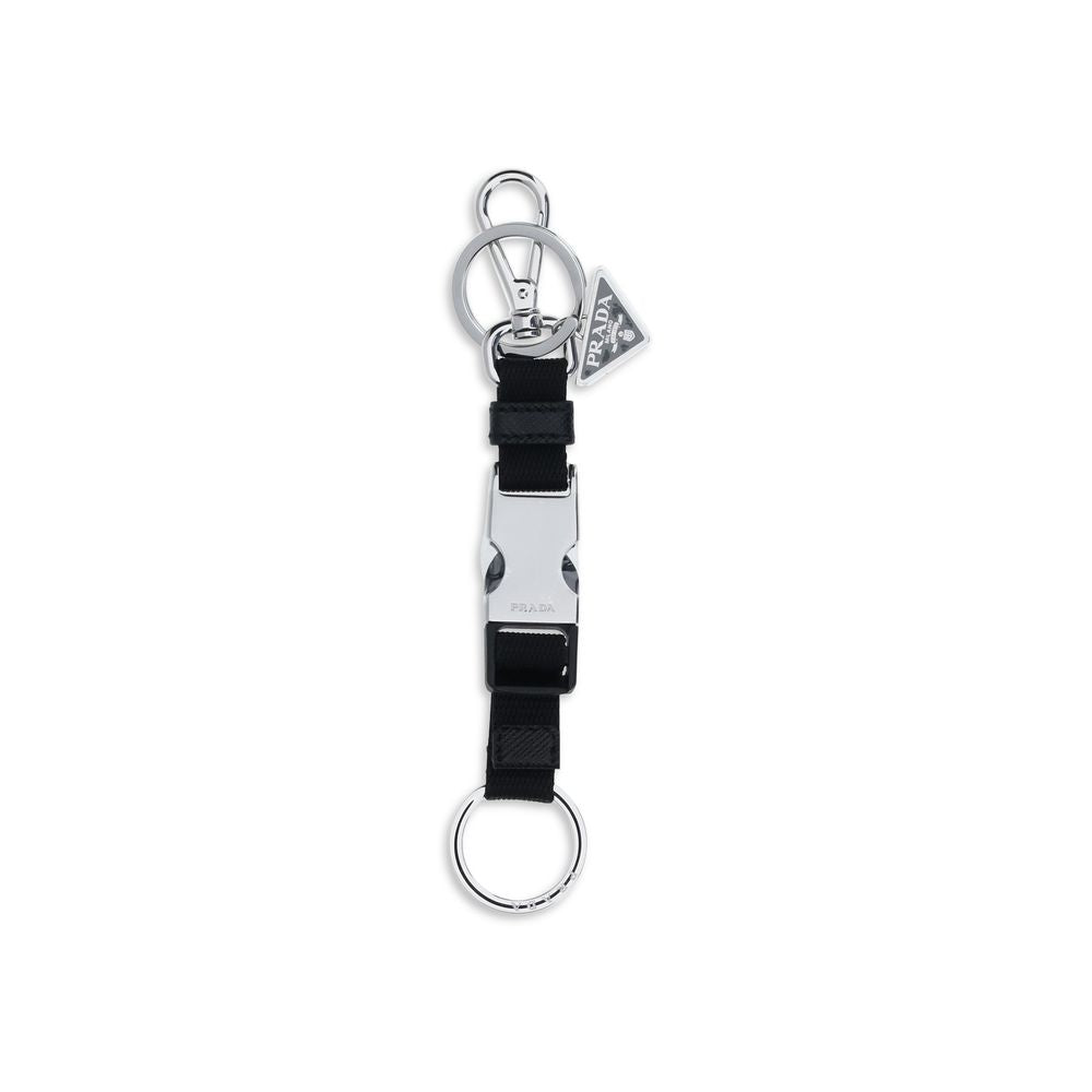 Prada Black Nylon Keychain Curated Luxury Accessories by Orvyn