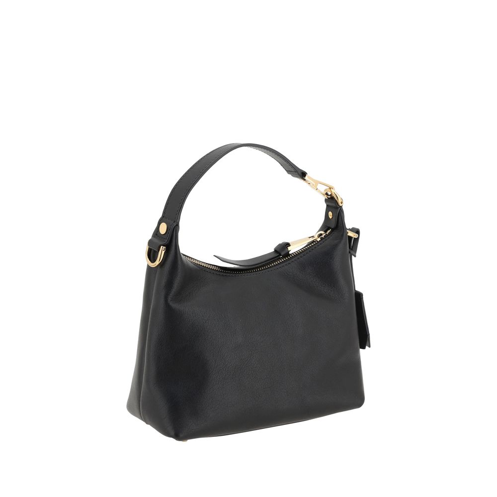 Versace Black Calf Leather Bos Taurus Handbag Curated Luxury Accessories by Orvyn