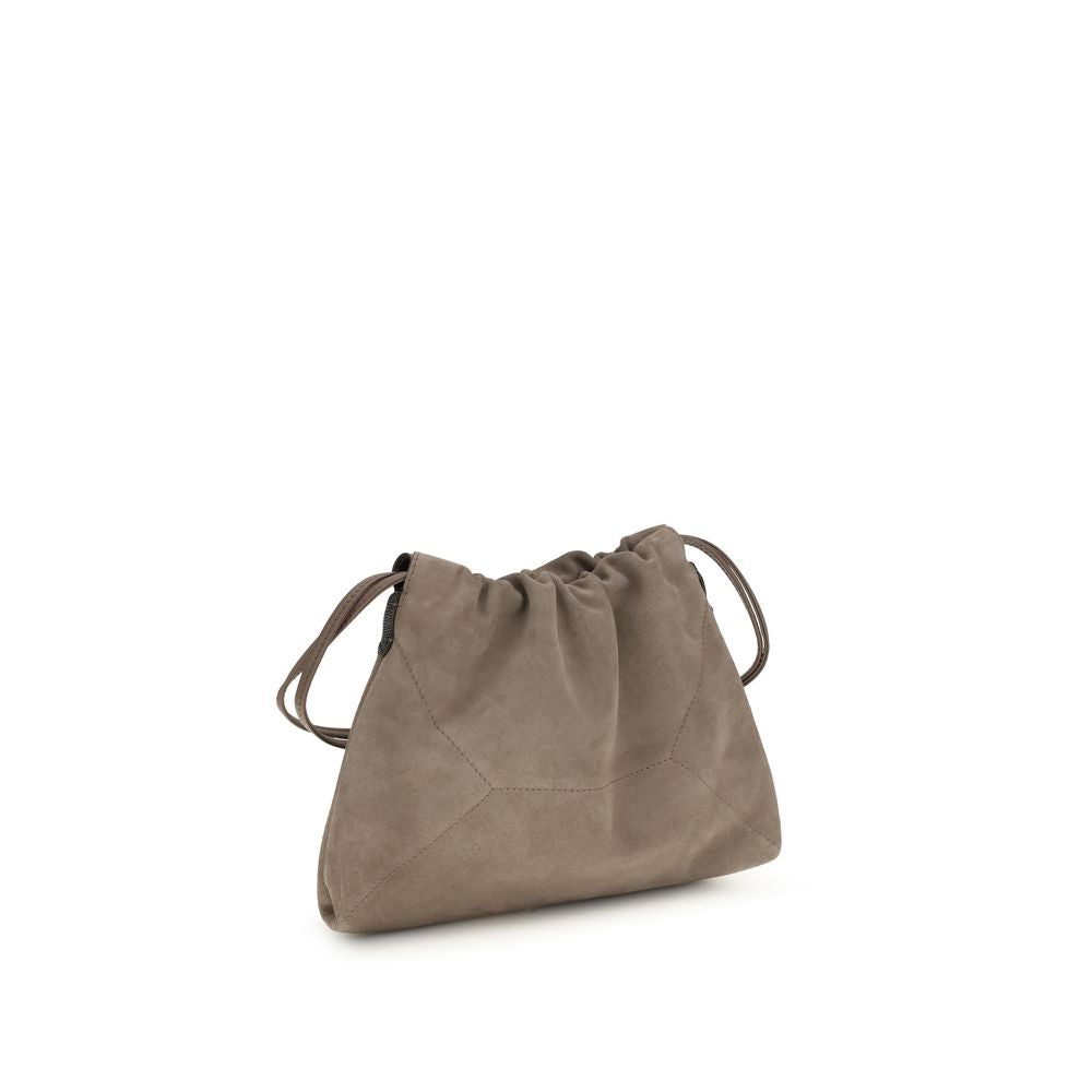 Brunello Cucinelli Beige Calf Leather Bos Taurus Clutch Bag Curated Luxury Accessories by Orvyn