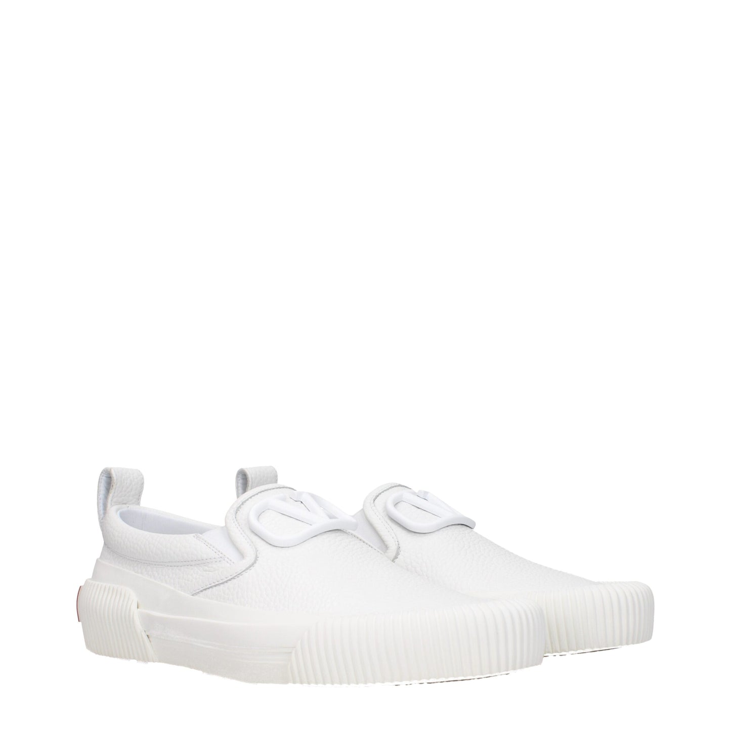 Valentino Garavani White Leather Slip-On Loafers Curated Luxury Accessories by Orvyn