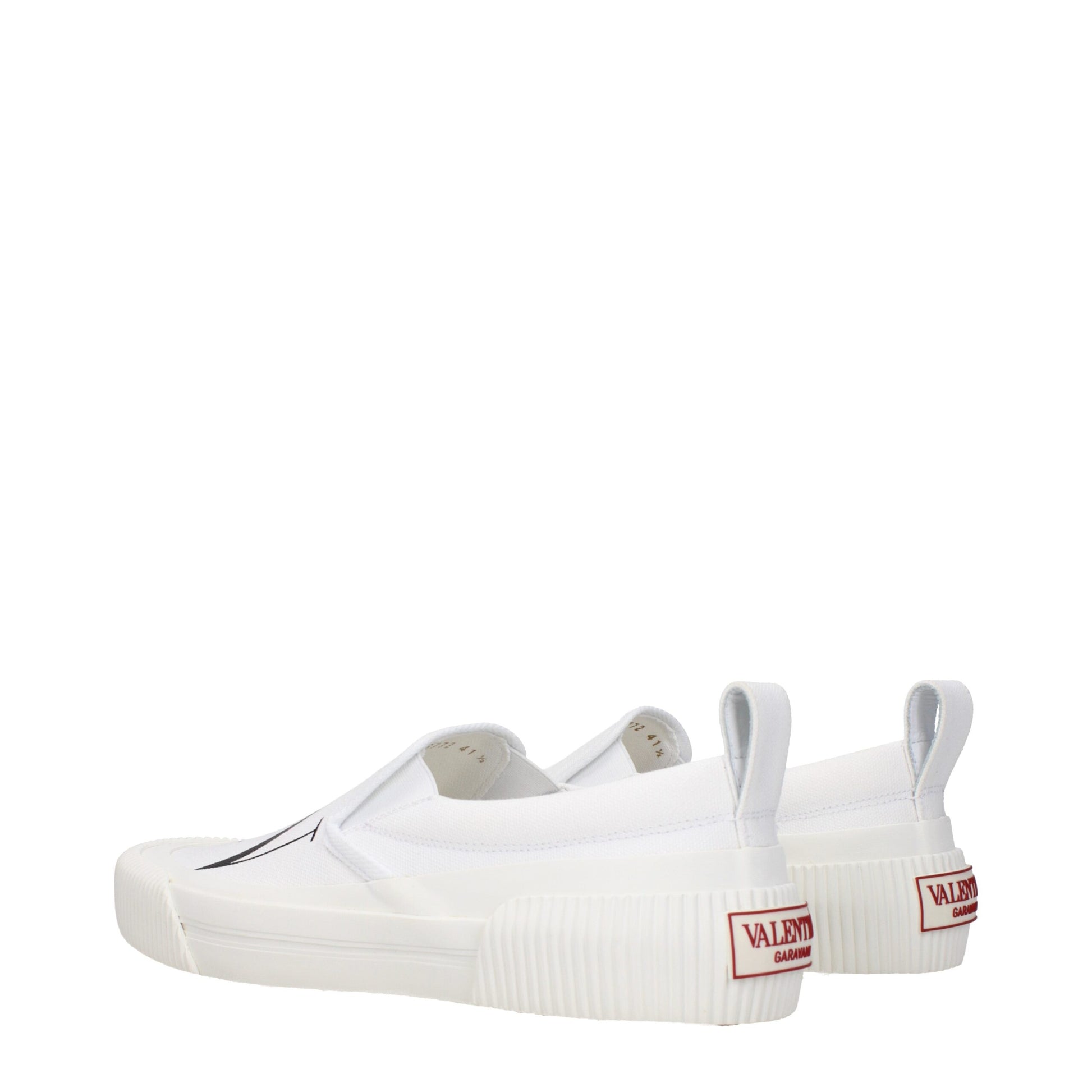 Valentino Garavani White Fabric Slip-On Loafers Curated Luxury Accessories by Orvyn