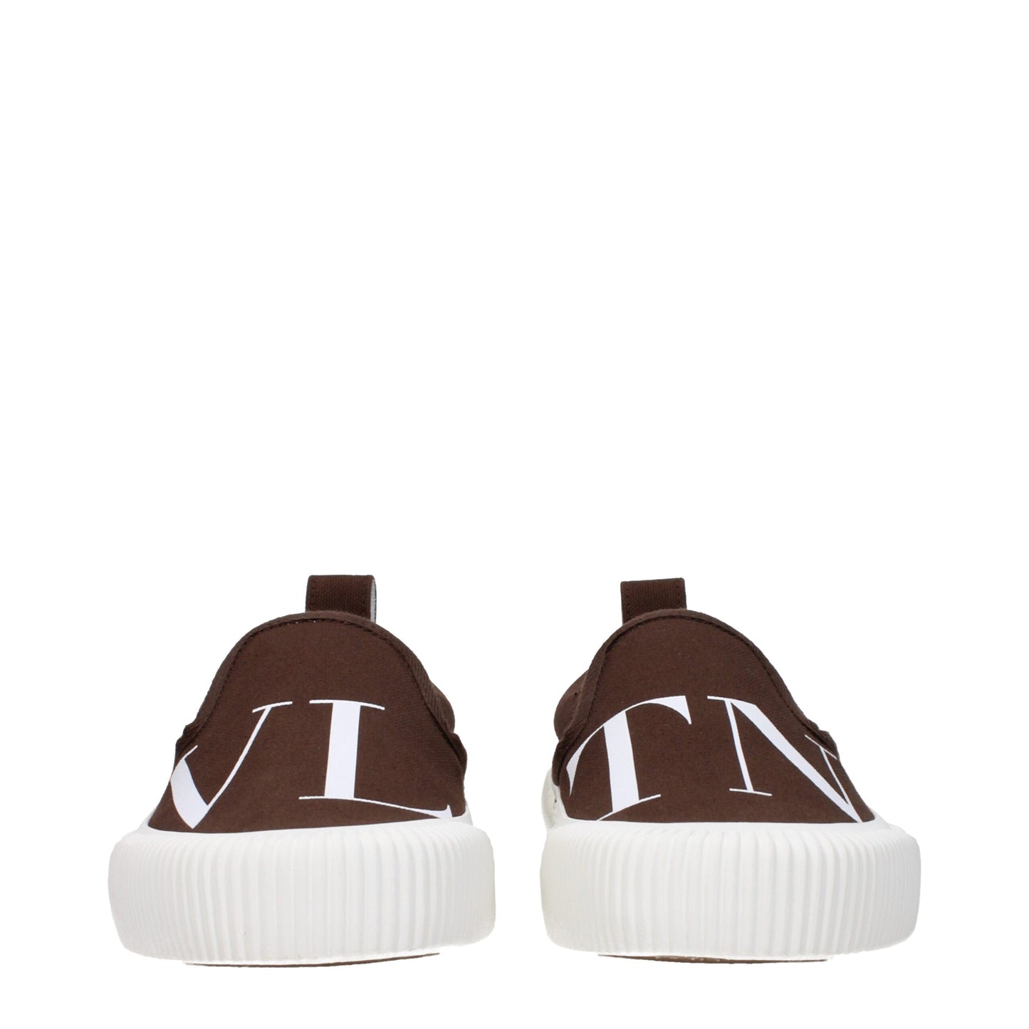 Valentino Garavani Brown Fabric Slip-On Loafers Curated Luxury Accessories by Orvyn