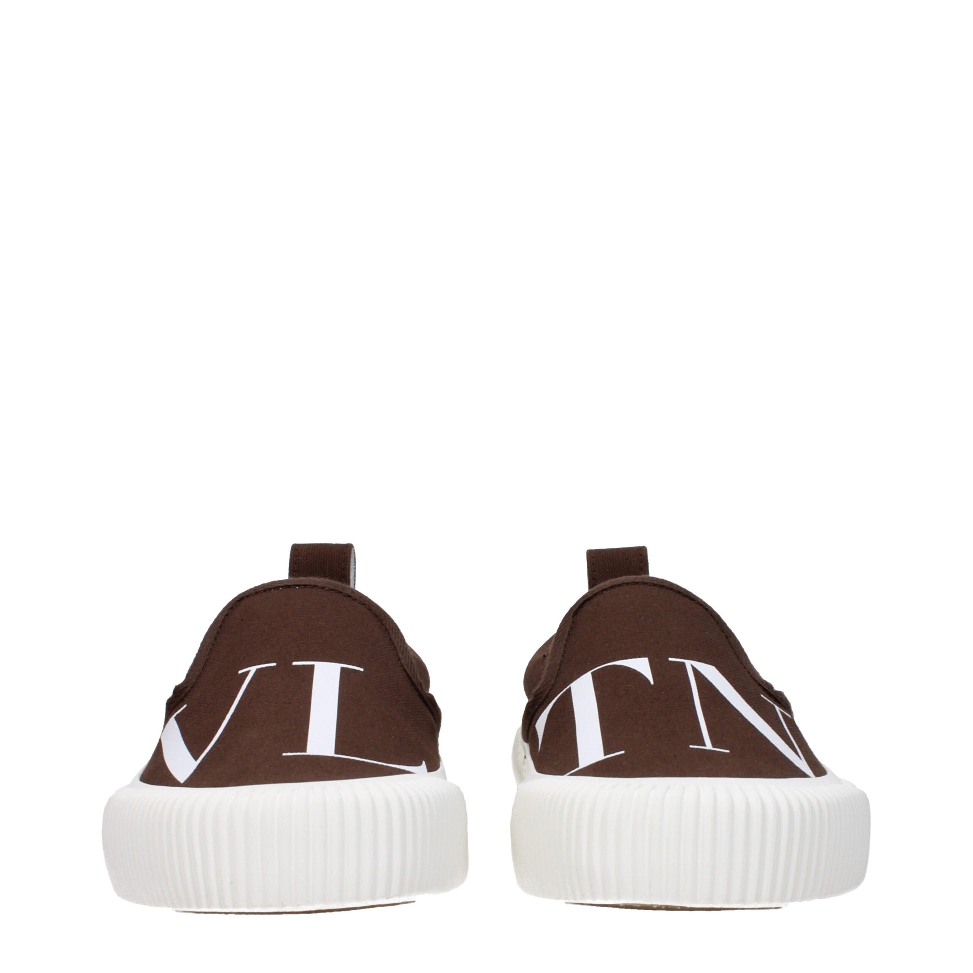 Valentino Garavani Brown Fabric Slip-On Loafers Curated Luxury Accessories by Orvyn