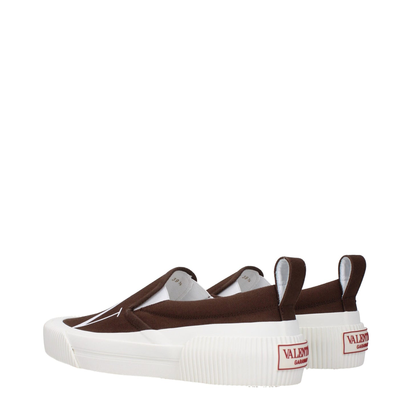 Valentino Garavani Brown Fabric Slip-On Loafers Curated Luxury Accessories by Orvyn