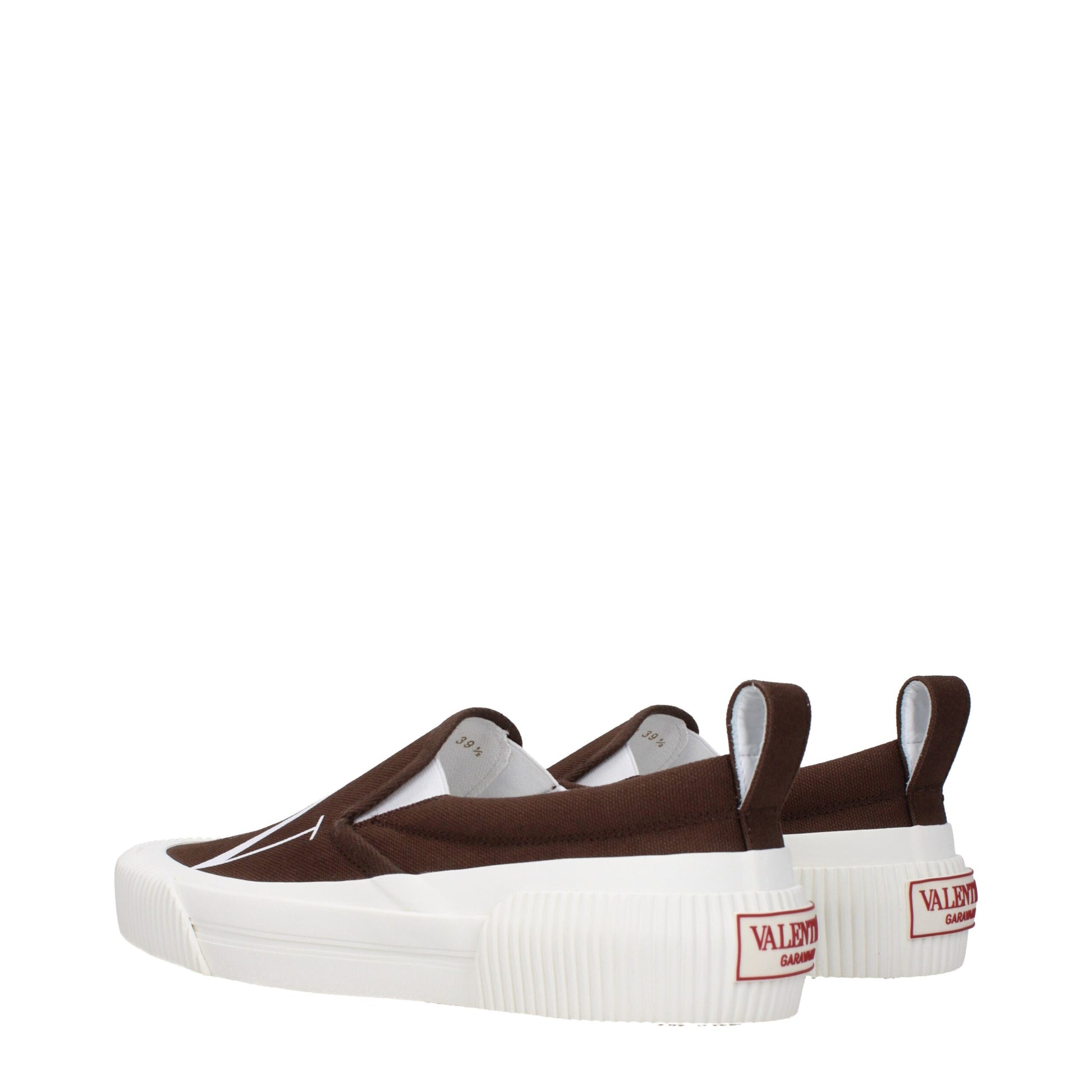 Valentino Garavani Brown Fabric Slip-On Loafers Curated Luxury Accessories by Orvyn