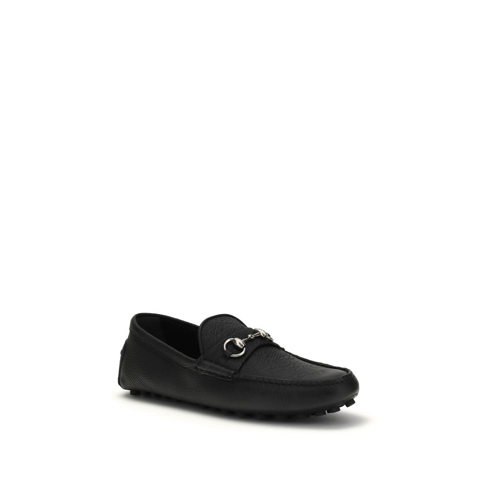 Gucci Black 'Slip-On' Loafers schwarz