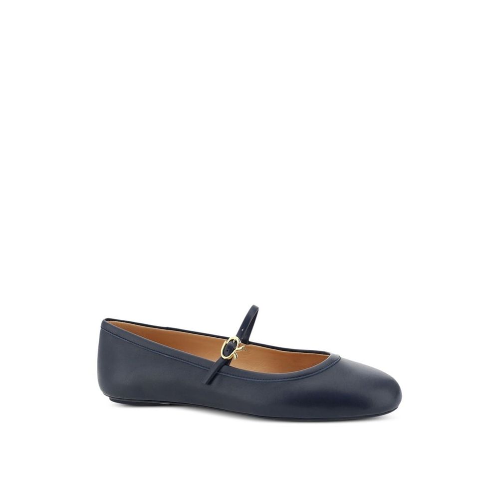Gianvito Rossi Blue Fabric Ballet Flats Curated Luxury Accessories by Orvyn