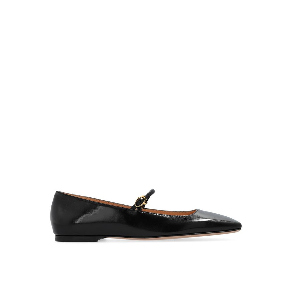 Gianvito Rossi Black Calfskin Ballet Flats Curated Luxury Accessories by Orvyn