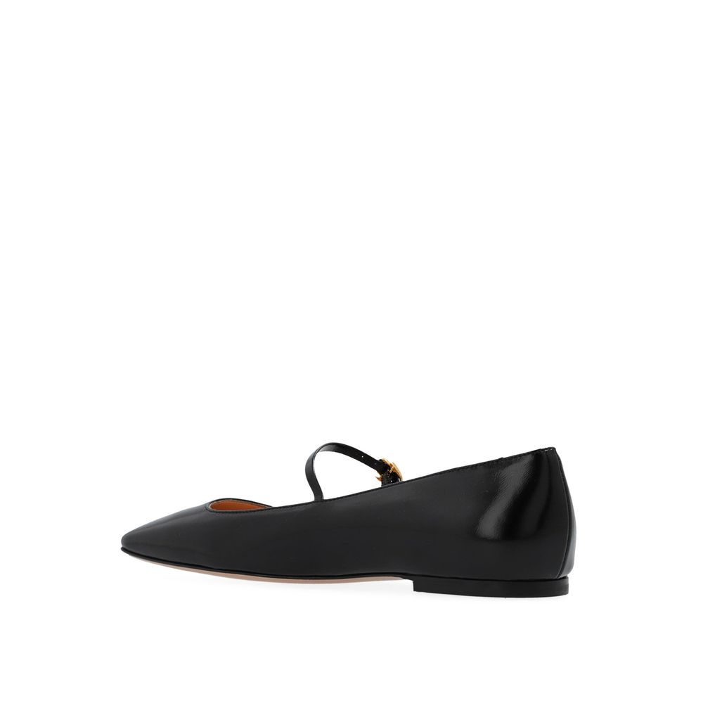 Gianvito Rossi Black Calfskin Ballet Flats Curated Luxury Accessories by Orvyn