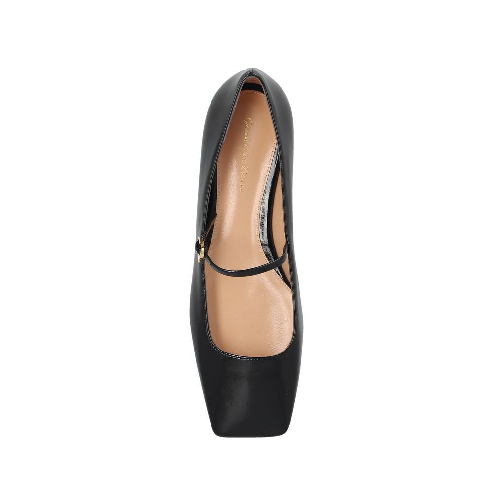 Gianvito Rossi Black Calfskin Ballet Flats Curated Luxury Accessories by Orvyn