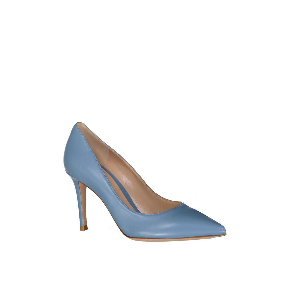 Gianvito Rossi Blue Leather Pumps Curated Luxury Accessories by Orvyn