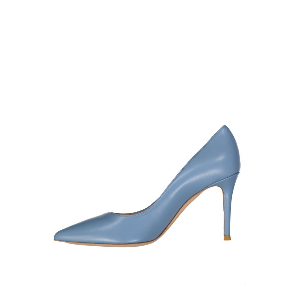 Gianvito Rossi Blue Leather Pumps Curated Luxury Accessories by Orvyn
