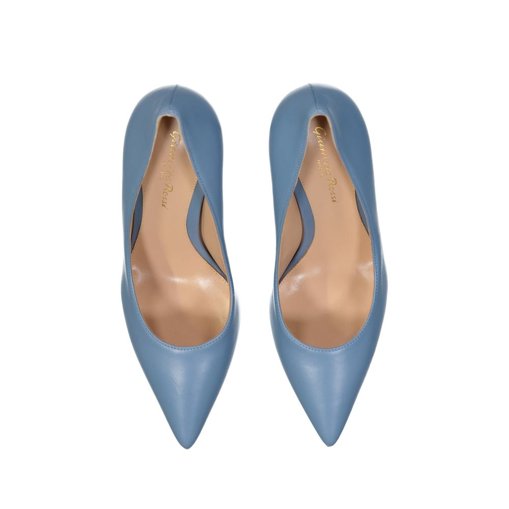 Gianvito Rossi Blue Leather Pumps Curated Luxury Accessories by Orvyn